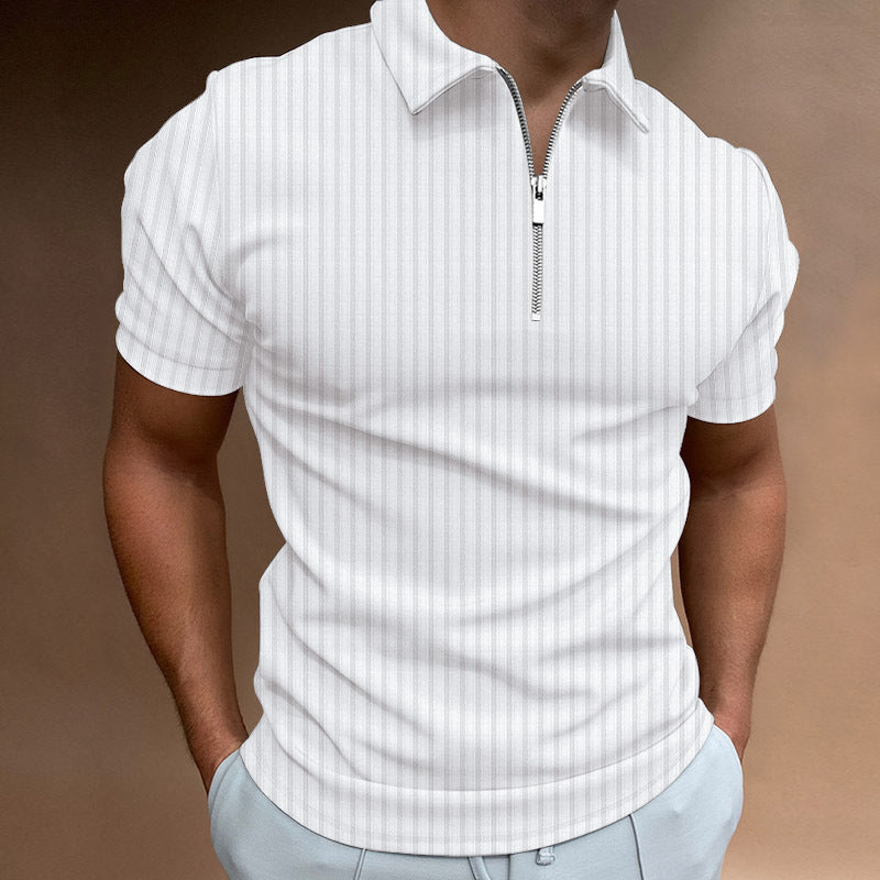 Fashion Printed Lapel Short Sleeves