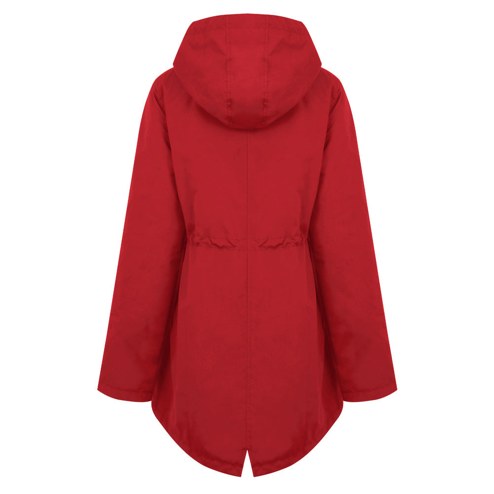 Women's Fashion Loose Windbreaker Medium Length