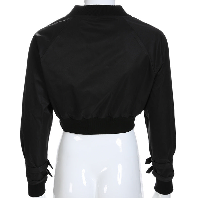 Long Sleeve Zip Jacket High Waist Jacket