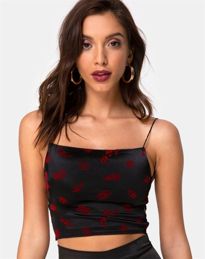 Sexy Halter Straps Short Umbilical European And American Small Sling