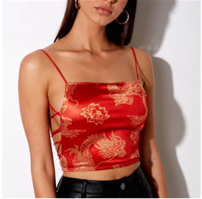 Sexy Halter Straps Short Umbilical European And American Small Sling