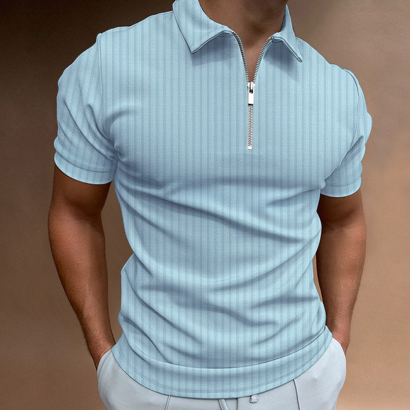Fashion Printed Lapel Short Sleeves