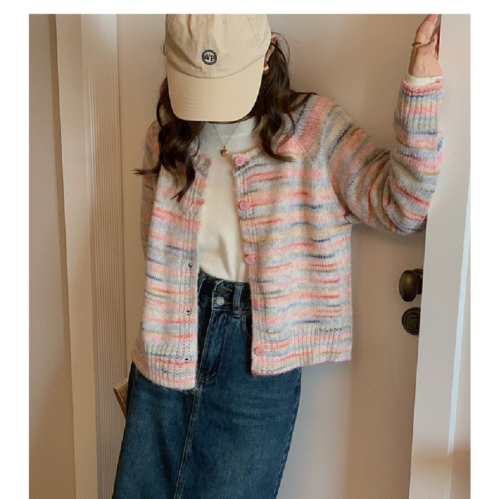 Lazy Wool Knit Cardigan Women's Jacket