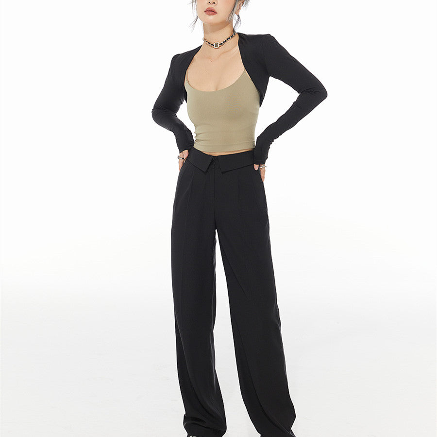 Women's Black Vest Small Cardigan Sunscreen Sleeves