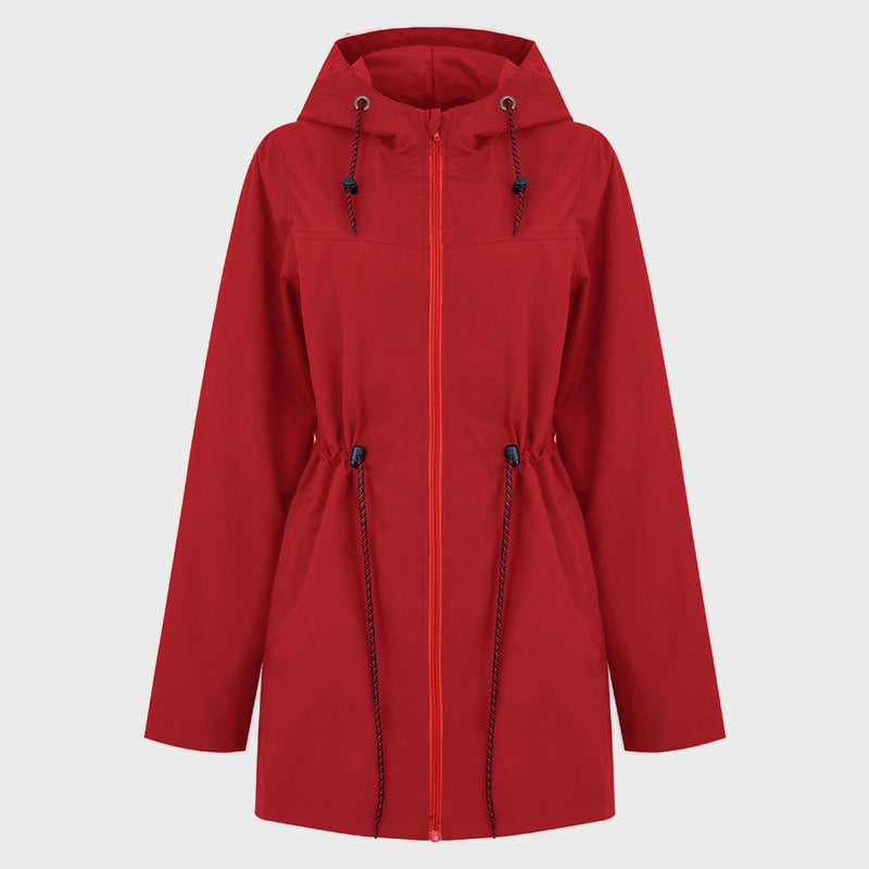 Women's Fashion Loose Windbreaker Medium Length