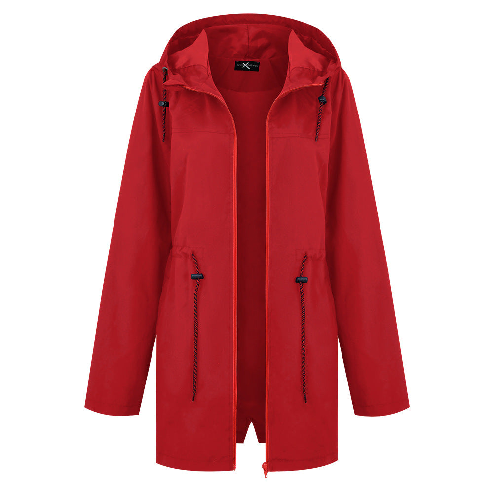 Women's Fashion Loose Windbreaker Medium Length