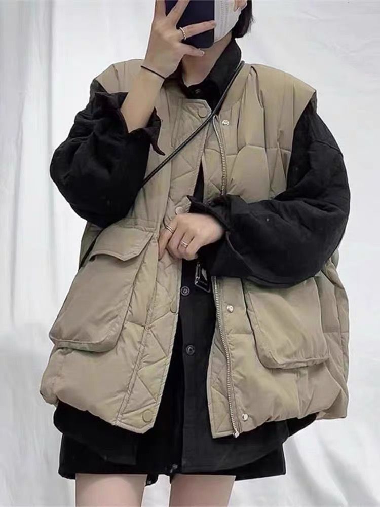 Women's Fashion Casual Down Cotton Outer Wear Vest