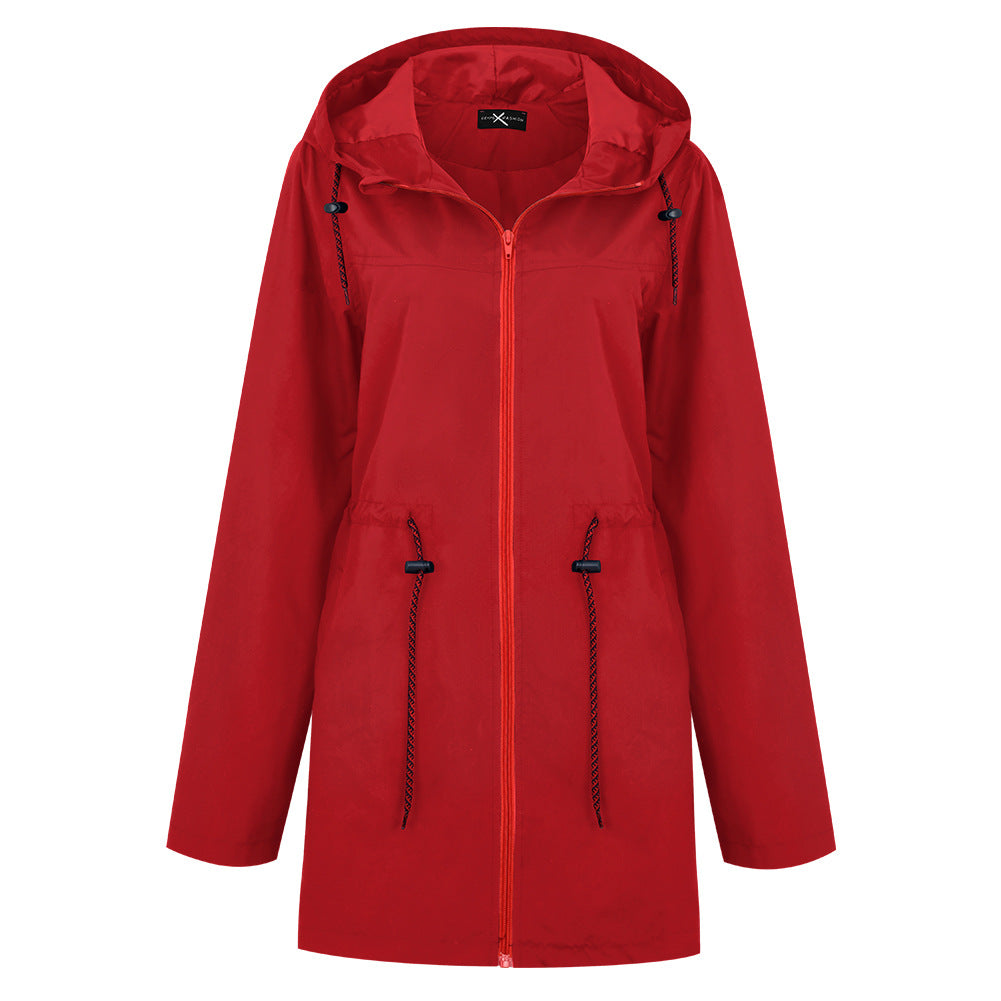 Women's Fashion Loose Windbreaker Medium Length