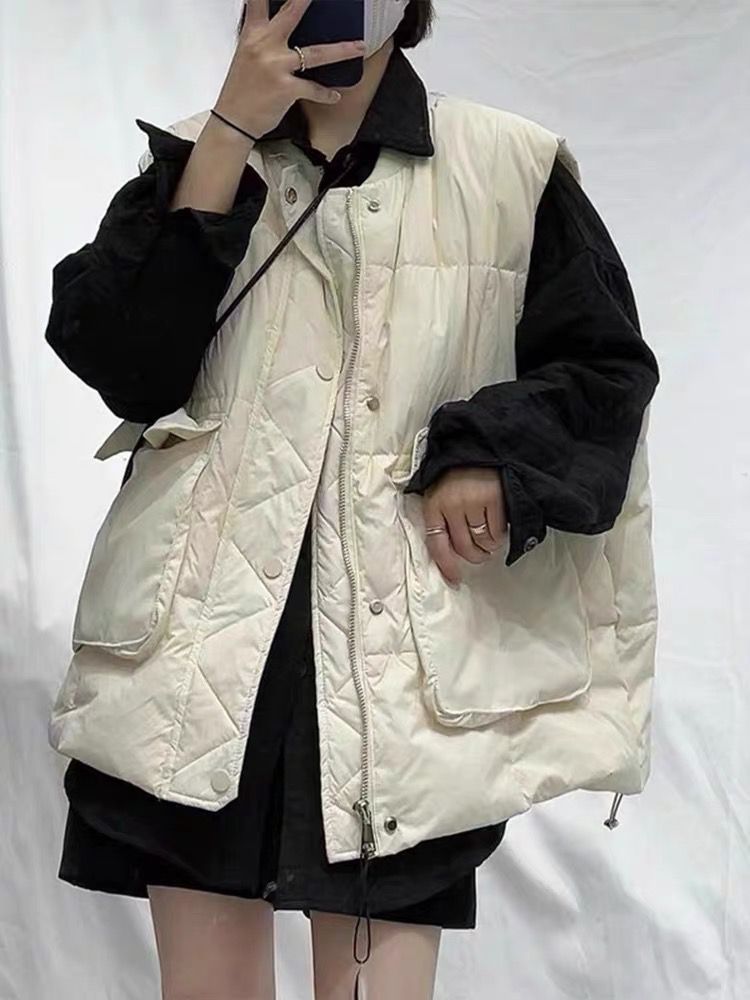 Women's Fashion Casual Down Cotton Outer Wear Vest