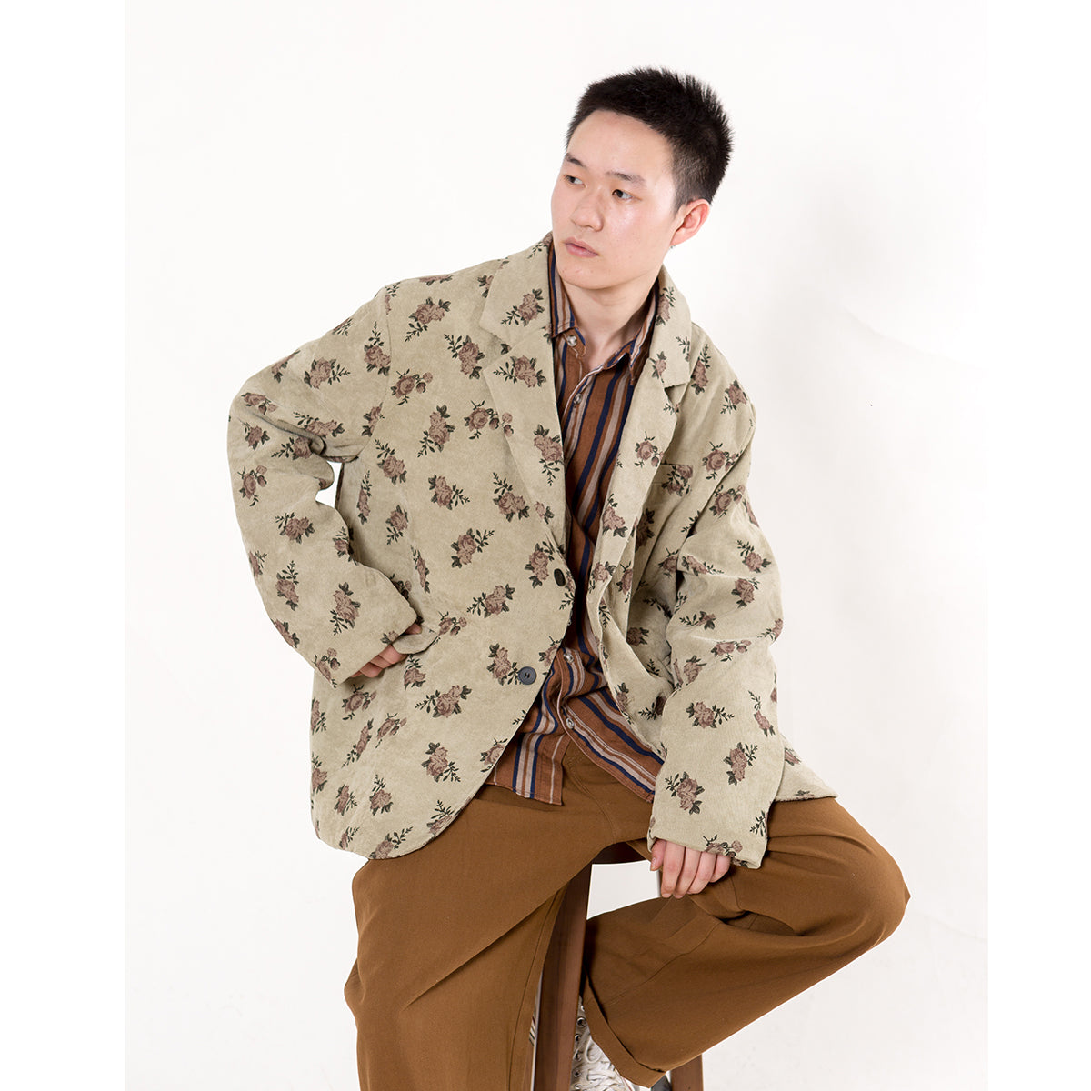 Broken Flower Antique Corduroy Suit Jacket