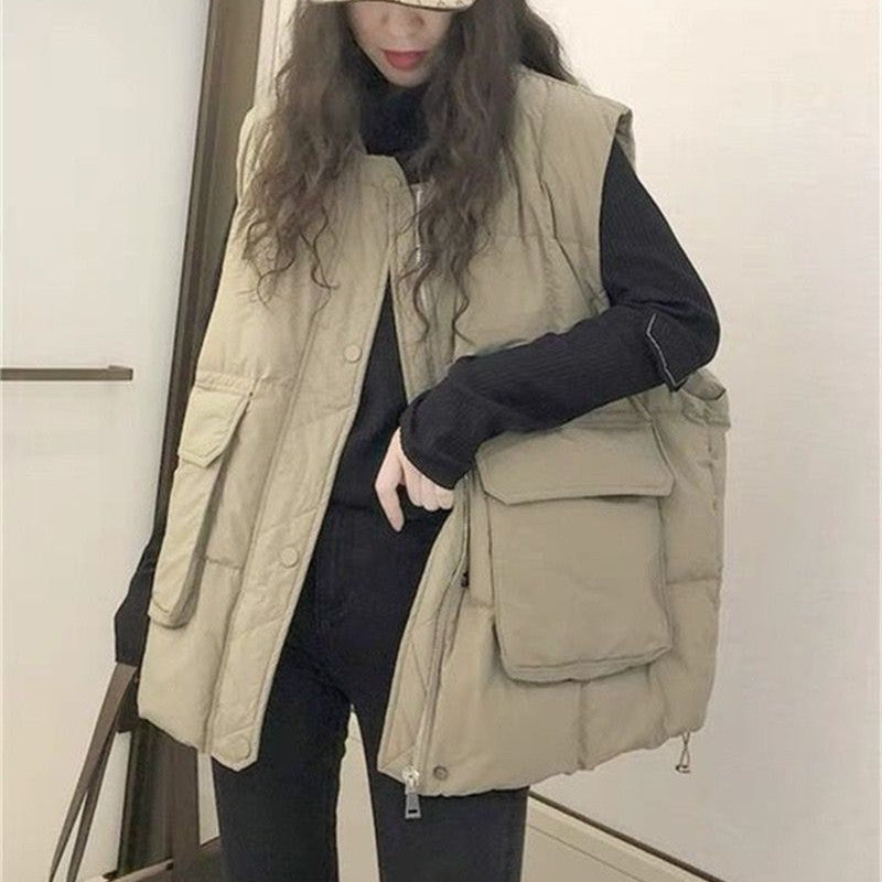 Women's Fashion Casual Down Cotton Outer Wear Vest