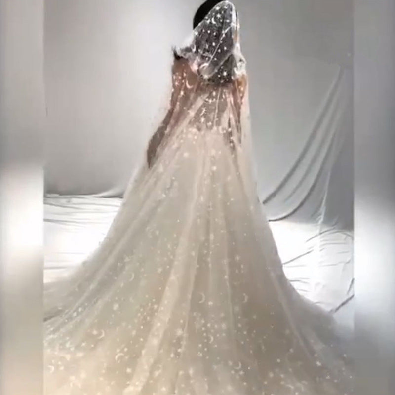 Bridal Fashion Simple Solid Color Pattern Type Veil