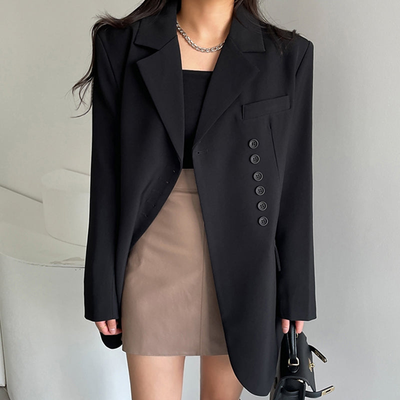 Vintage Lapel Single Breasted Pocket
