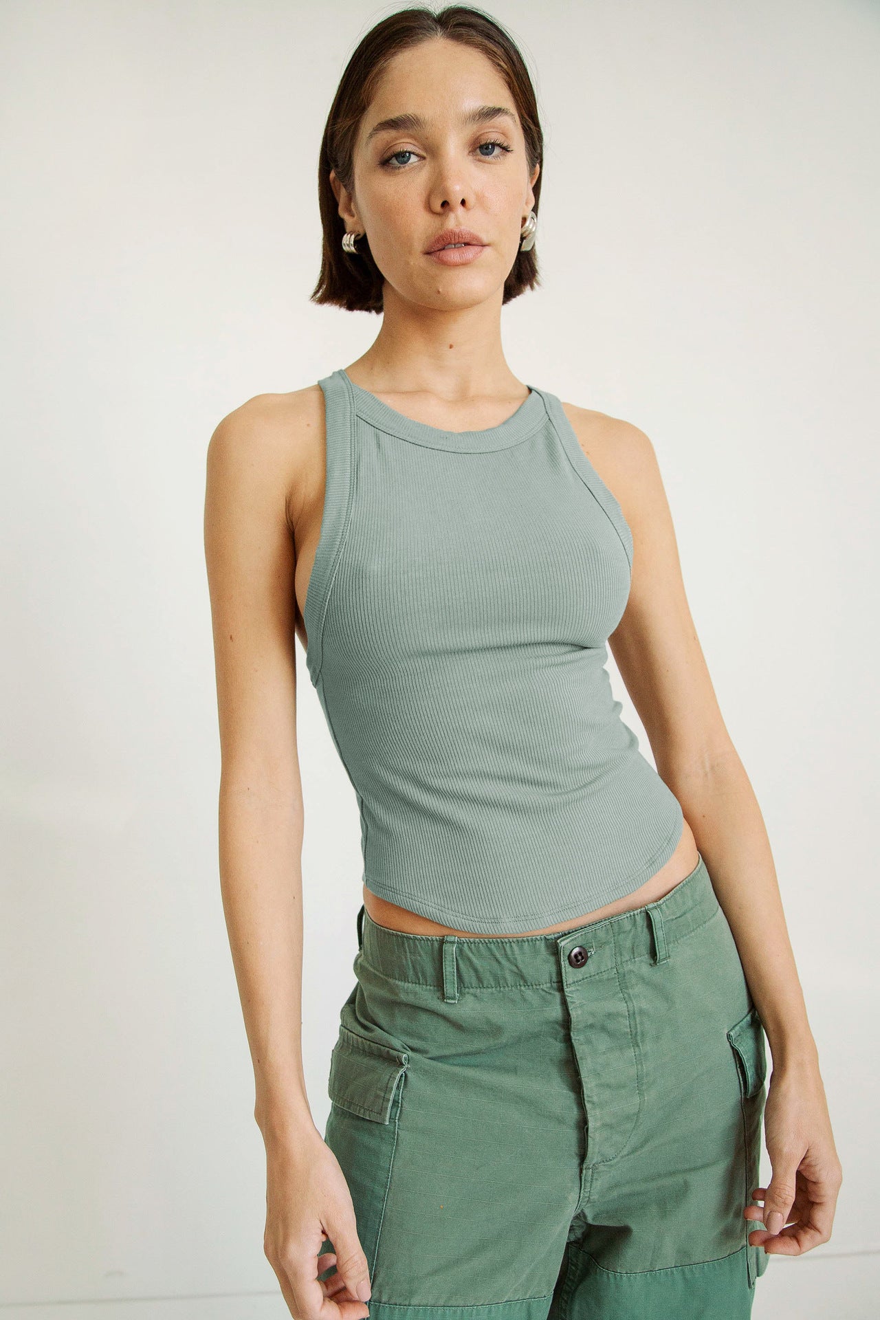 Women's Open Back Outerwear Vest T-shirt