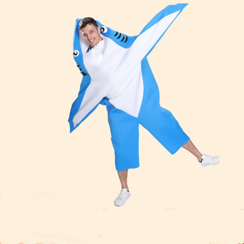 Blue Great White Shark Cosplay Clothes Seabed