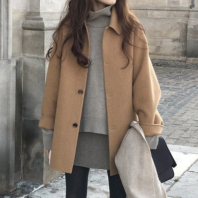 Double-sided Cashmere Coat Women Mid-length