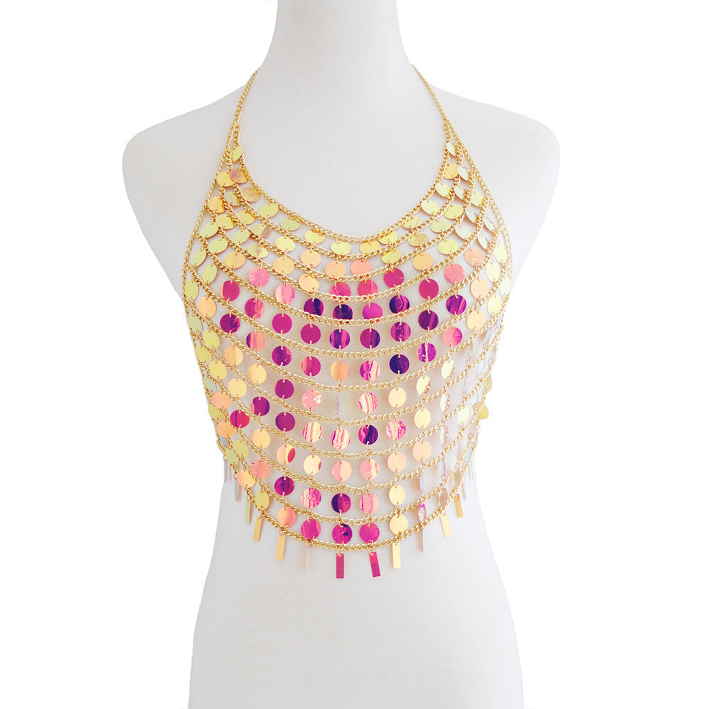 Ladies Fashion Personality Sequin Womens Body Chain