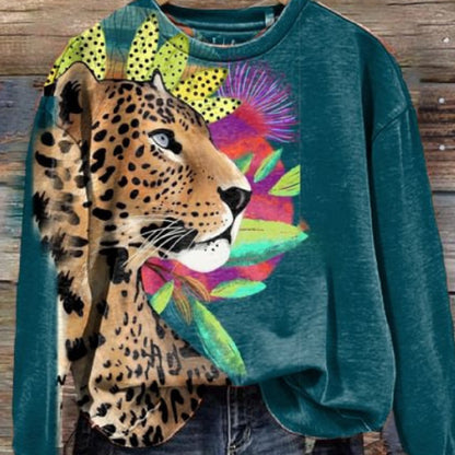 Women's Fashion Printed Sweater T-shirt