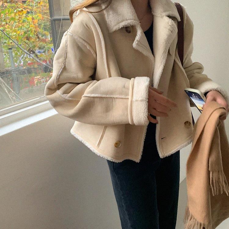 Women's Vintage Lapel Patchwork Loose Section Jacket