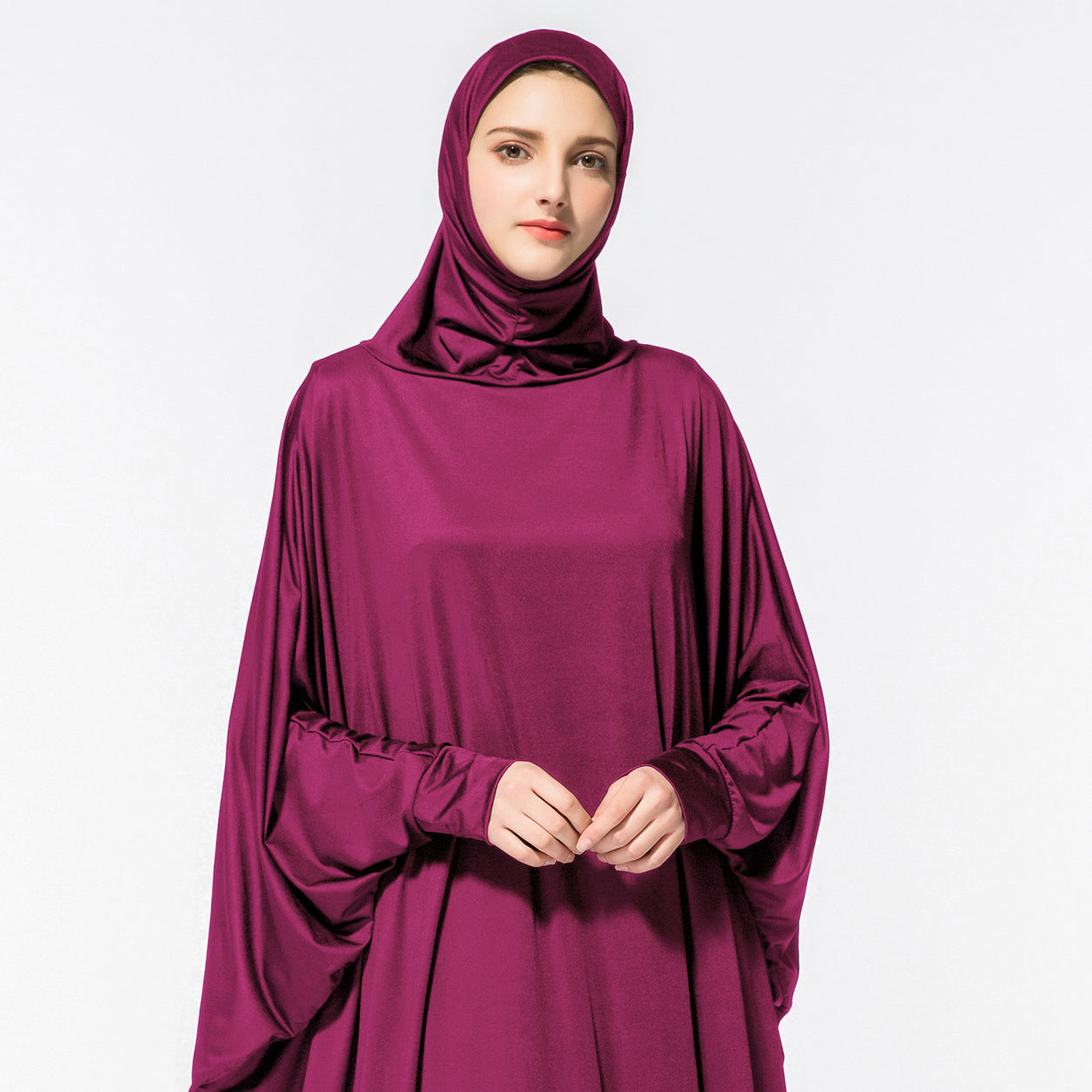 New muslim worship service bat robe with hijab
