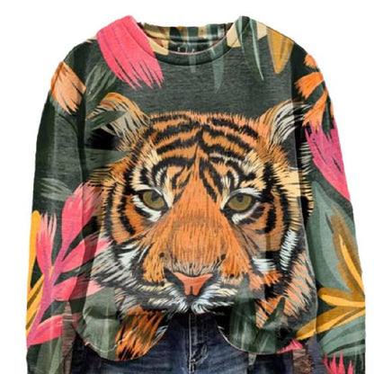 Women's Fashion Printed Sweater T-shirt