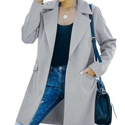 Women's Long Sleeve Mid Length Blazer