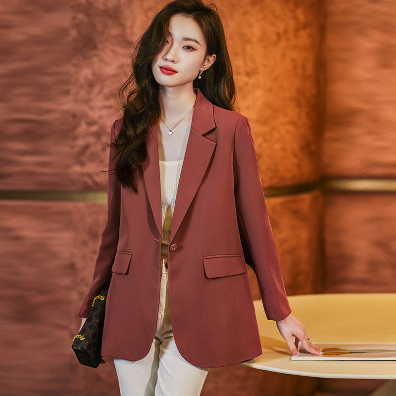 Women's Elegant One Button Button Suit Jacket