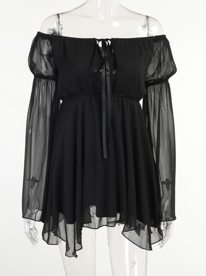 One-shoulder Irregular Dress Suit Short Skirt