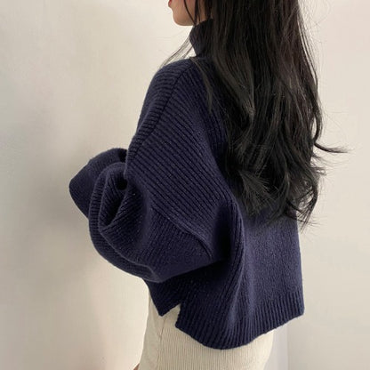 Retro Loose-fitting Thickened Warm Turtleneck Pullover Sweater