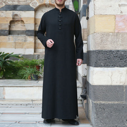 Men's Fashion Solid Color Middle East Arabian Robe