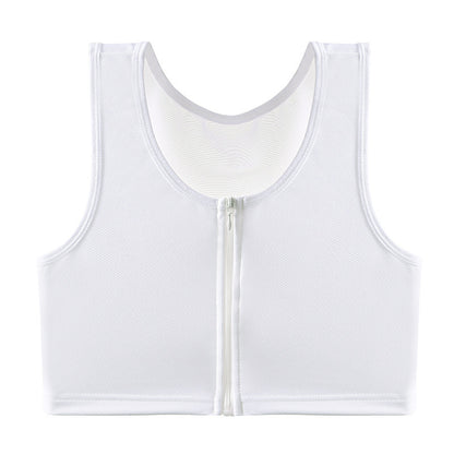 Women's Fashion Simple And Seamless Thin Chest Zipper Sports Shockproof Vest