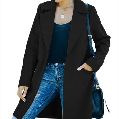 Women's Long Sleeve Mid Length Blazer