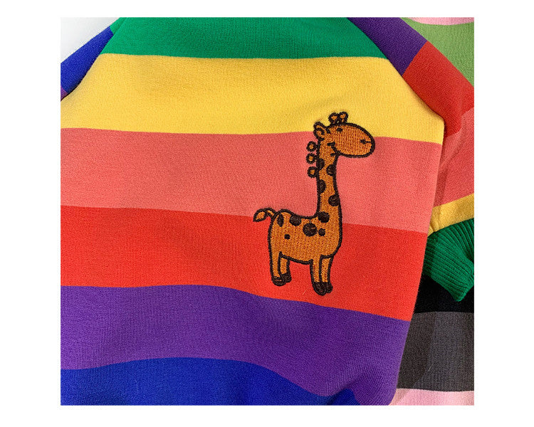 Women's Pet Fashion Casual Striped Sweatshirt