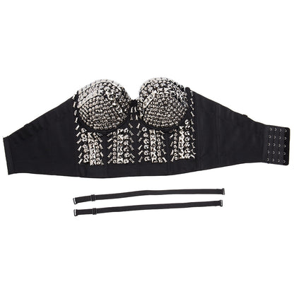 Punk Sequin Bead Sexy Women's Bra